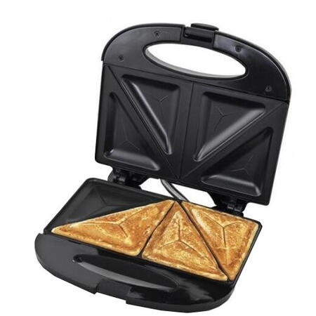 Sandwich-Maker TKT002K, 700 W, Tehnologie Suprafata Antiaderenta, Indicator LED, Picioare Antialunecare, Carcasa Termoizolanta, Design Modern, Negru