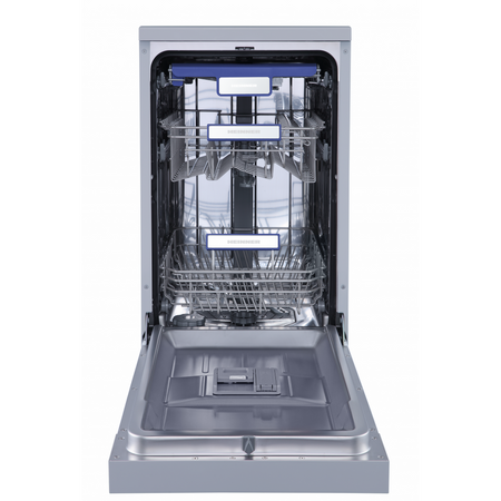 Masina de spalat vase Heinner HDW-FSM45710AXD+++, 10 seturi, 7 programe, Clasa D, Auto-Door opening, Control electronic, Display LED, 45 cm, Inox