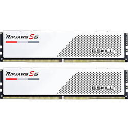 Memorie G.Skill Ripjaws S5 White 32GB DDR5 6000MHz CL30 Dual Channel Kit