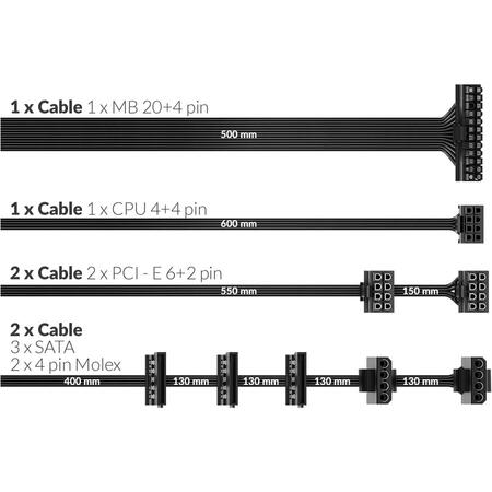 Sursa nJoy Titan+ 550, 550W, 80+ Bronze, DC-DC, PFC Activ