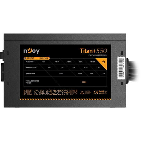 Sursa nJoy Titan+ 550, 550W, 80+ Bronze, DC-DC, PFC Activ