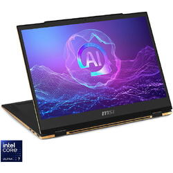 Ultrabook MSI 13.3'' Summit 13 AI+ Evo A2VMTG, FHD+ Touch, Procesor Intel® Core™ Ultra 7 258V (12M Cache, up to 4.80 GHz), 32GB LPDDR5X, 1TB SSD, Intel Arc 140V, Win 11 Home, Black