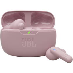Casti In-Ear JBL Wave Beam 2, True Wireless, Bluetooth, ANC, IP54, Autonomie 40 ore, Multi-Point, Roz