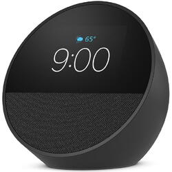 Boxa inteligenta Amazon Echo Spot 2024, Display 2.83", Wi-Fi, Bluetooth, Negru