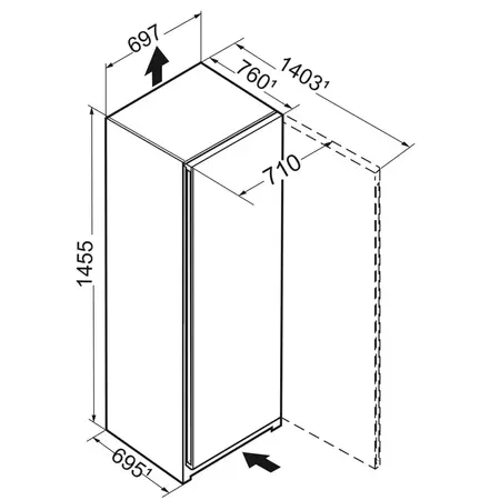 Congelator Liebherr FNa 6625 Plus, NoFrost, 70 cm, 260 l, Display Tactil, VarioSpace, SuperFrost, Clasa A, Alb