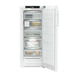 Congelator Liebherr FNd 465i Prime, NoFrost, 60 cm, 199 l, EasyTwist-Ice, SpaceBox, SmartDeviceBox, EasyOpen, SuperFrost, Clasa D, Alb