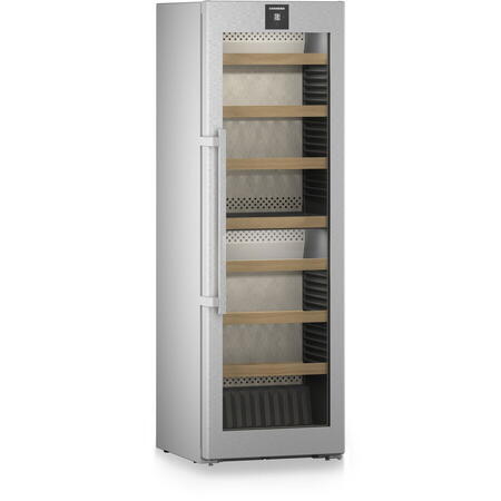 Vitrina pentru vinuri Liebherr WPsd 5252 Vinidor, 367 l, 155 sticle, Clasa F, 185.4 cm, SmartSteel