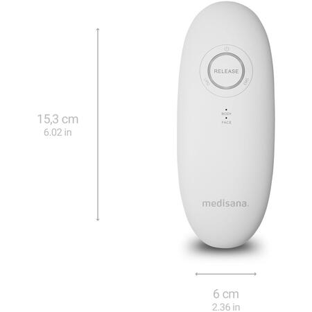Aparat de masaj Medisana VC 150 3in1, autonomie 60 min, Alb