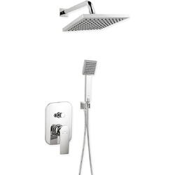 Set 5 in 1 Ferro Squerto: baterie incastrata dus cu cap dus fix, para dus mobila, furtun flexibil si racord