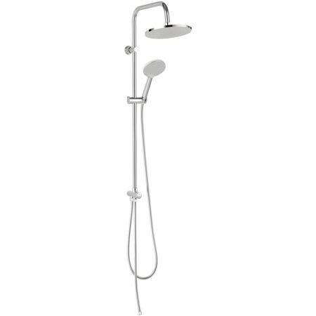 Set bara dus Ferro, cu suport culisant, dus fix 225mm, para dus mobila 120mm, 1 functie, furtun dus 150 cm, Crom