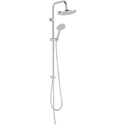 Set bara dus Ferro, cu suport culisant, dus fix 225mm, para dus mobila 120mm, 1 functie, furtun dus 150 cm, Crom