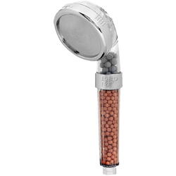 Para de dus Idrobric Relax, ABS cromat, 3 niveluri de filtrare a apei, 1 functie, anti-calcar, 80 mm, difuzor inox SS304 cu micro-duze care cresc presiunea jetului de apa si asigura economia de apa, conexiune 1/2”