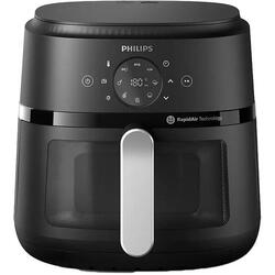 Friteuza cu aer cald PHILIPS Airfryer Seria 2000 NA231/00, 0.8kg, 6.2l, 1700W, negru-argintiu