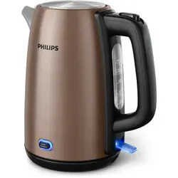 Fierbator de apa Philips Viva Collection HD9355/92, 1.7 L, 2060 W, Negru/Cupru