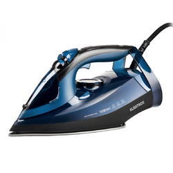 Albatros Fier de calcat Sapphire, 3200 W, talpa ceramica, functie de auto-curatare, functie anti-picurare, functie anti-calcar, calcare verticala, Albastru