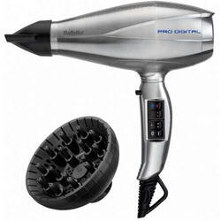 BaByliss Uscator de par profesional Pro Digital 6000E, 2200 W, Functie Turbo, Argintiu