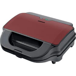 Sandwich maker Heinner SM-2H900BKS, 900 W, placi XL, 2 placi detasabile antiadezive: waffle, grill