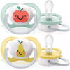 Set 2 suzete Philips-Avent SCF080/17, ultra air pacifier 0-6 luni, Ortodontice, fara BPA, Mar/Para