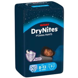 Scutece chilotel pentru noapte Huggies DryNites 8-15 yrs, Boy, 27-57kg, 9 buc