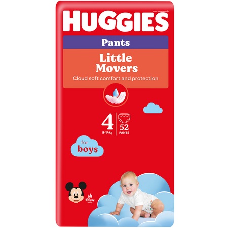 Scutece chilotel Huggies Mega pack 4, Boy, 9-14 kg, 52 buc