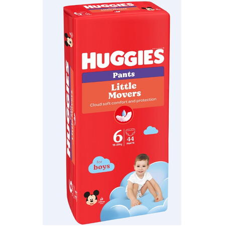 Scutece chilotel Huggies Mega pack 6, Boy, 15-25 kg, 44 buc