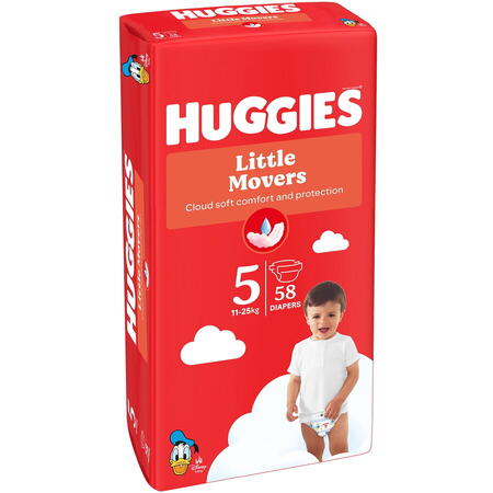 Scutece Huggies Ultra Comfort Mega UNISEX 5, 11-25 kg, 58 buc