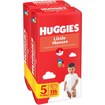 Scutece Huggies Ultra Comfort Mega UNISEX 5, 11-25 kg, 116 buc