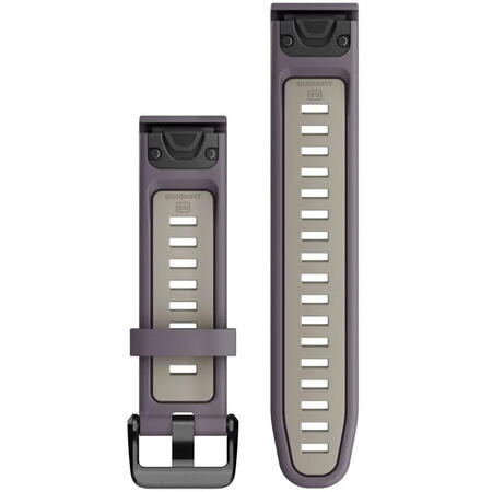 Curea ceas smartwatch Garmin, 20mm, QuickFit, Silicon, Deep Orchid/Light Sand