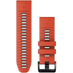 Curea ceas smartwatch Garmin, 26mm, QuickFit, Silicon, Flame Red/Graphite