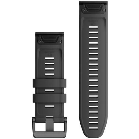 Curea ceas smartwatch Garmin, 26mm, QuickFit, Silicon, Graphite