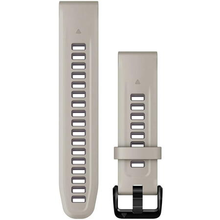 Curea ceas smartwatch Garmin, 20mm, QuickFit, Silicon, Light Sand/Deep Orchid