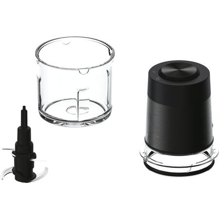 Chopper Haier HCH5B1 011, Stainless steel, 4 lame din otel inoxidabil, Viteza variabila 2, Capacitate bol 0,5, Negru