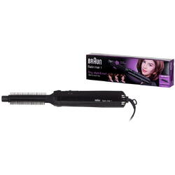 Perie cu aer cald Braun Satin-Hair 1 AS 110, 200 W, 2 Trepte, Perie 18 mm, Negru