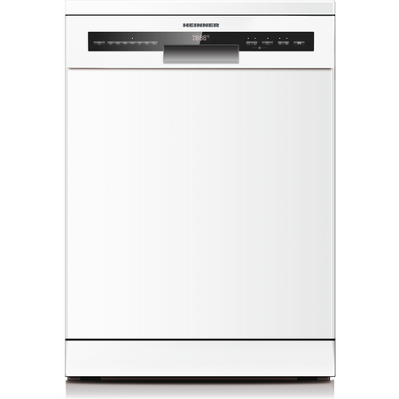 Masina de spalat vase Heinner HDW-FSM60714AWD+++, 14 seturi, 7 programe, Auto-Door opening, Control electronic, Display LED, Aquastop, Clasa D, 60 cm, Alb