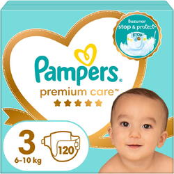Scutece Pampers Premium Care Mega Box Marimea 3, 6-10 kg, 120 buc