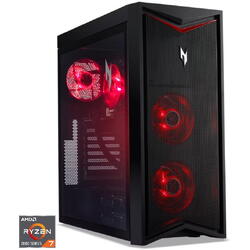 Sistem Gaming Acer Nitro N70-130 cu procesor AMD Ryzen™ 7 7700 pana la 5.30 GHz, 32GB DDR5, 1TB SSD, NVIDIA® GeForce RTX™ 4070 SUPER 12GB GDDR6X, No OS, Black