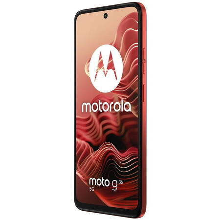 Telefon Motorola Moto g35, Dual SIM, 128GB, 8GB RAM, 5G, Guava Red