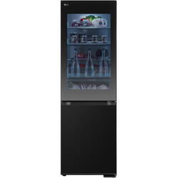 Combina frigorifica LG GBG5160CEV, 349 l, No Frost, InstaView, Compresor Smart Inverter, Wi-Fi, Door Cooling+, Clasa C, H 186 cm, Negru