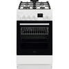 Aragaz AEG CKB56490BW, Mixt, 4 arzatoare , Siguranta plita, Aprindere integrata, Gratare fonta, Cuptor electric, SteamBake, AirFry, Timer, Grill electric, Clasa A, 50 cm, Alb