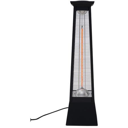 Incalzitor electric vertical cu baza Heinner, putere maxim 2000 W, doua trepte de putere 1000/2000W, lampa fibra de carbon
