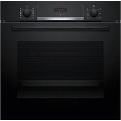 Cuptor incorporabil Bosch HQA534BB3, 71 L, Electric, Multifunctional, Added Steam, Grill, 8 functii, Autocuratare EcoClean + hidrolitica, 3D Hotair, Clasa A+, Negru