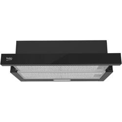Hota incorporabila telescopica Beko HNT63322BH, Putere de absorbtie 320 mc/h, Filtru metalic, 60 cm, Negru