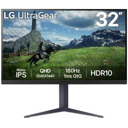 Monitor LED LG Gaming UltraGear 32GS85Q-B 31.5 inch QHD IPS 1 ms 180 Hz HDR FreeSync & G-Sync Compatible