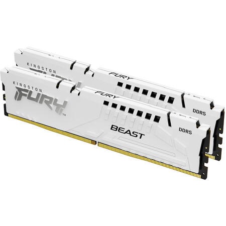 Memorie Kingston FURY Beast White 64GB DDR5 6400MHz CL32 Dual Channel Kit
