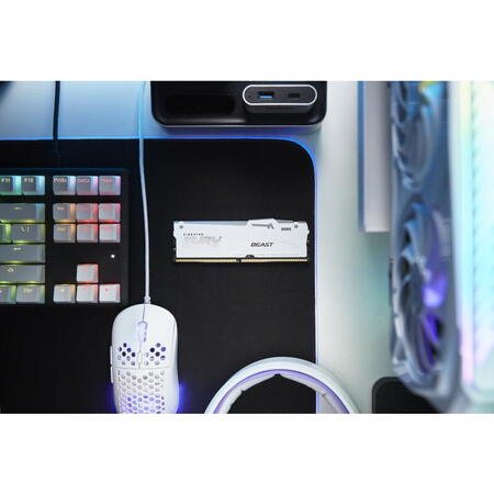 Memorie Kingston FURY Beast RGB White 16GB DDR5 6000MHz CL36