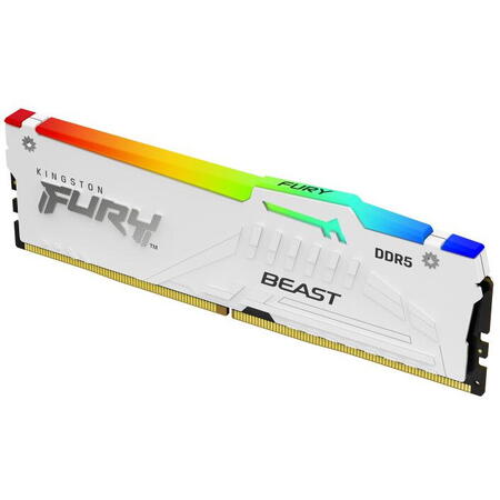 Memorie Kingston FURY Beast RGB White 16GB DDR5 6000MHz CL36