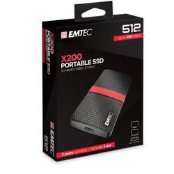 SSD Extern Emtec,GX200, 512GB, USB 3.1,