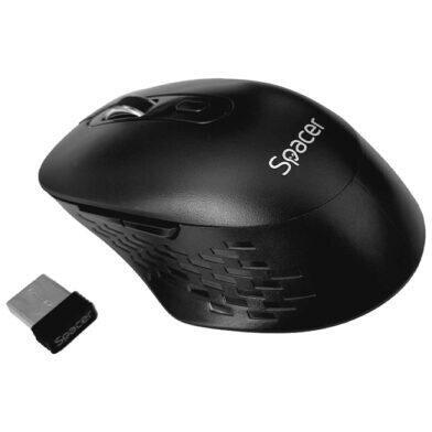 Mouse Spacer wireless, 1600DPI, negru