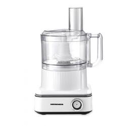 Robot de bucatarie Heinner FineGourmet FHP-K1000WP, 1000W, 6 viteze+pulse, bol procesare: 2.3L, lame inox, disc framantare, 3 lame feliere, disc emulsifiere, cana plastic 1.5l, storcator citrice, alb