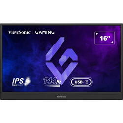 Monitor LED ViewSonic Portabil Gaming VX1654 15.6 inch FHD IPS 5 ms 144 Hz USB-C FreeSync